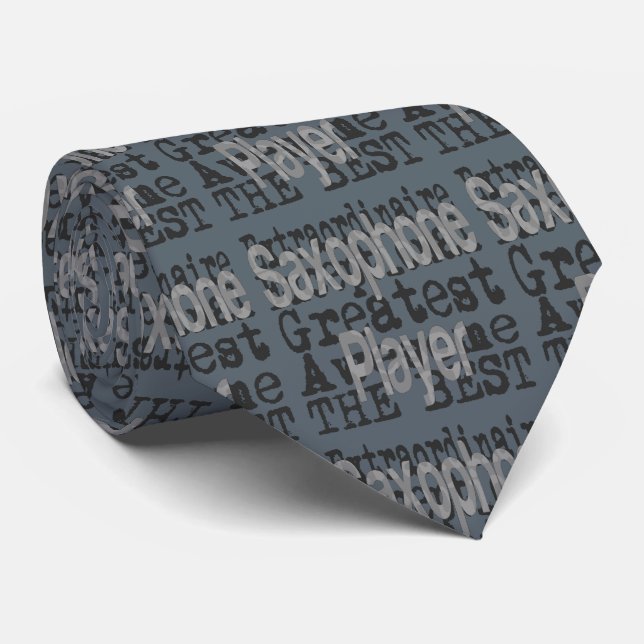 Saxophone Player Extraordinaire Tie (Rolled)