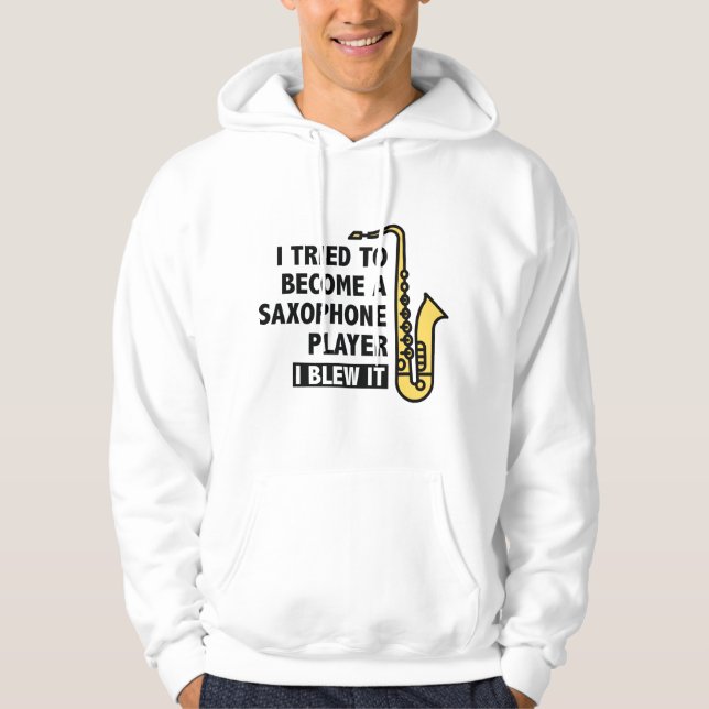 Saxophone Player Hoodie (Front)