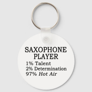 Saxophone Player Hot Air Key Ring