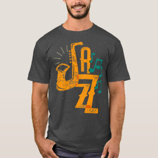 Saxophone Player Jazz Fan Vintage design Gift T-Shirt