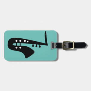 Saxophone Player Luggage Tag