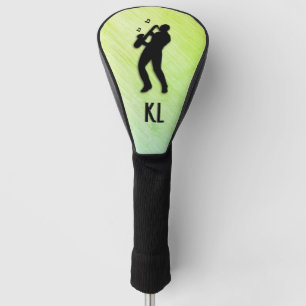 Saxophone Player Monogram Green Golf Head Cover
