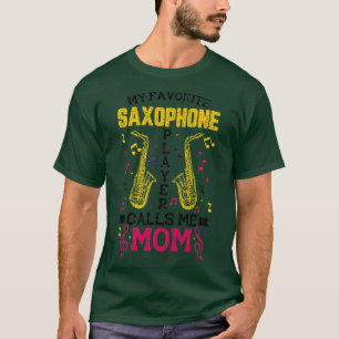 Saxophone Player Mum Funny Jazz Music Musician Gra T-Shirt