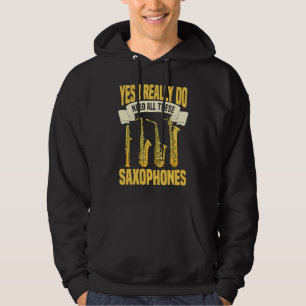 Saxophone Player Music Jazz Musician Saxophonist Hoodie