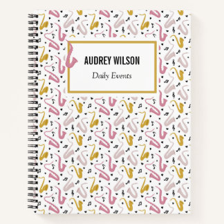 Saxophone Player Musician Jazz Notebook