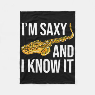 Saxophone Player Musicians Saxophone Player And Te Fleece Blanket
