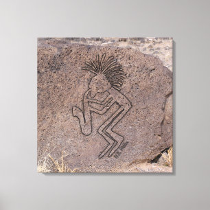 Saxophone Player Petroglyph Canvas Print