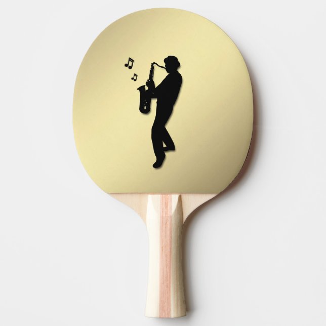 Saxophone Player Ping Pong Paddle (Front)
