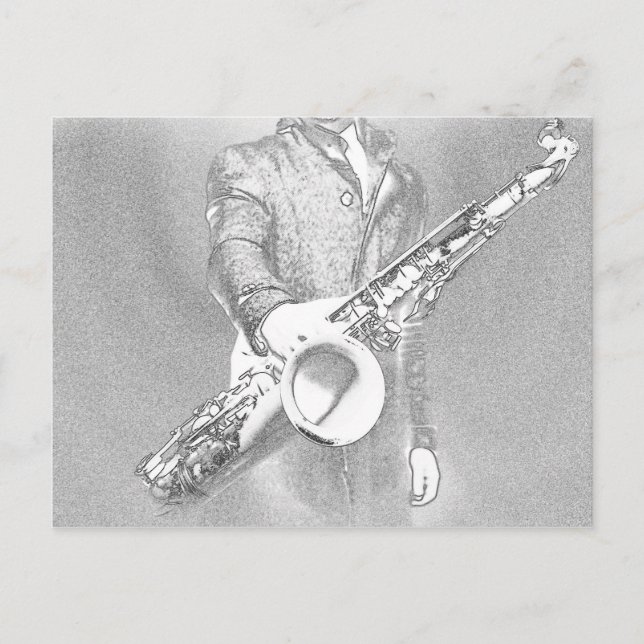 saxophone player postcard (Front)