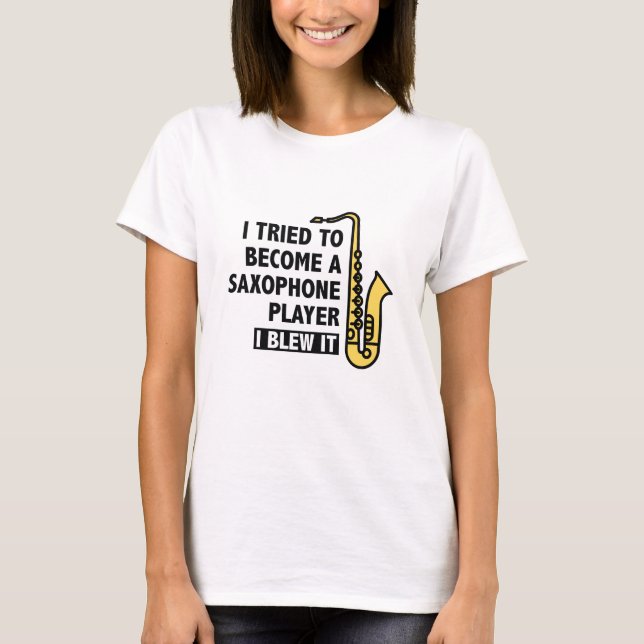 Saxophone Player T-Shirt (Front)