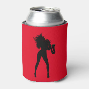 Saxophone Player Woman Can Cooler - Choose Colour