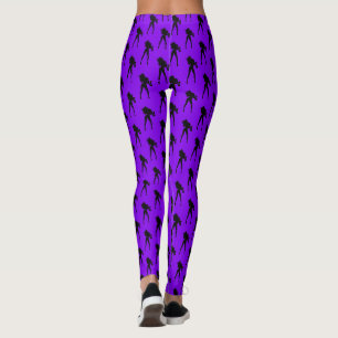 Saxophone Player Women Purple Leggings