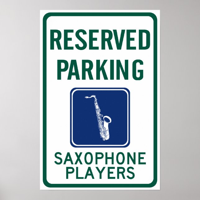 Saxophone Players Parking Poster (Front)