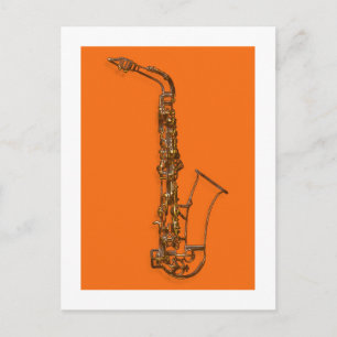 Saxophone Postcard