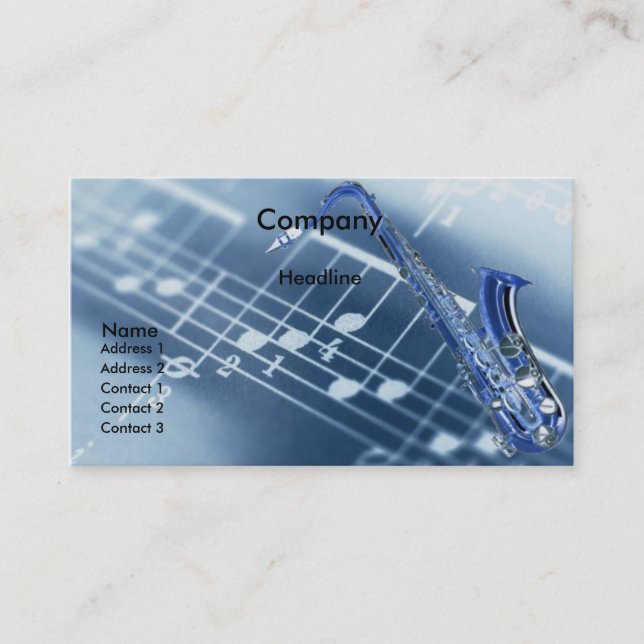 Saxophone Profile Card (Front)