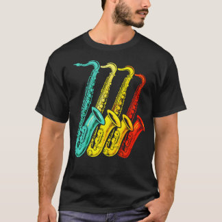 Saxophone Quartet - Retro Sax Jazz T-Shirt