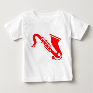 Saxophone - Red Baby T-Shirt