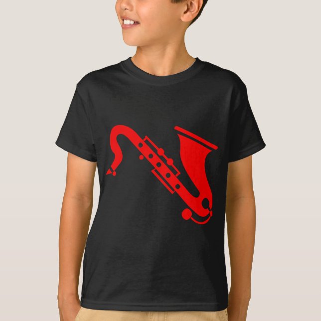Saxophone - Red T-Shirt (Front)