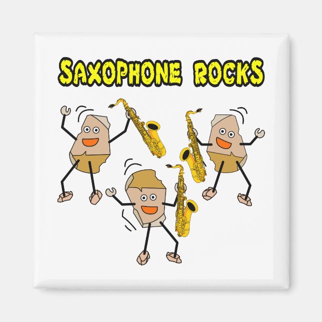 Saxophone Rocks Magnet (Front)