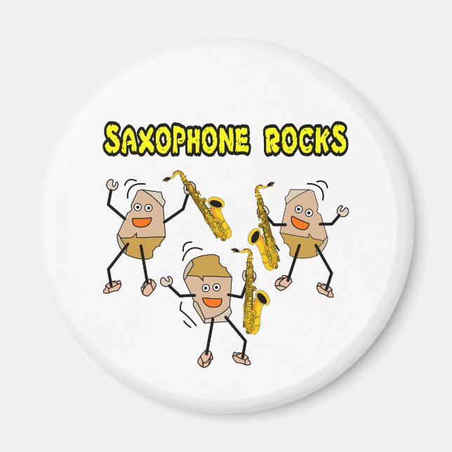 Saxophone Rocks Magnet (Front)