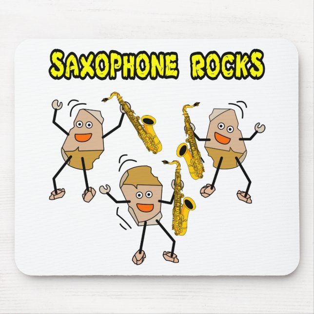 Saxophone Rocks Mouse Pad (Front)