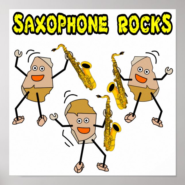 Saxophone Rocks Poster (Front)