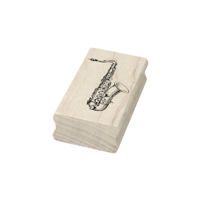 Saxophone Rubber Art Stamp (Stamp)