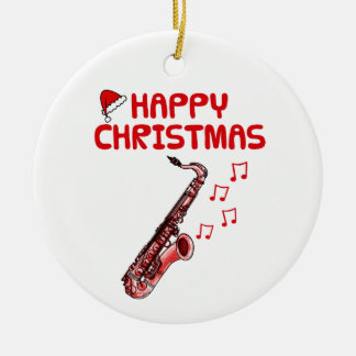 Saxophone Sax Player Musician Christmas Ornament