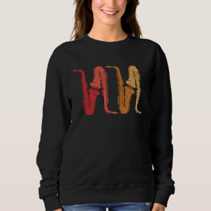 Saxophone Saxaphone Player Music Jazz Tenor 5 Sweatshirt