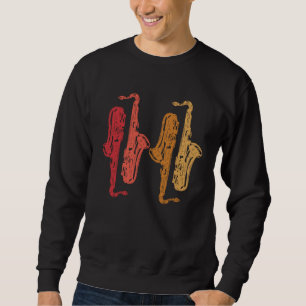 Saxophone Saxaphone Player Music Jazz Tenor Sweatshirt