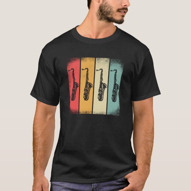 Saxophone Saxaphone Player Music Jazz Tenor T-Shirt (Front)