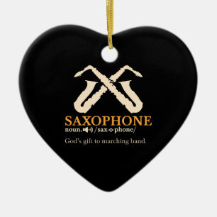 Saxophone - Saxophone Definition Ceramic Ornament