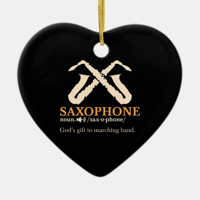 Saxophone - Saxophone Definition Ceramic Ornament (Front)