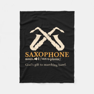 Saxophone - Saxophone Definition Fleece Blanket
