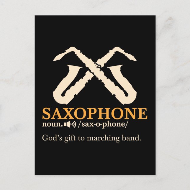 Saxophone - Saxophone Definition Postcard (Front)