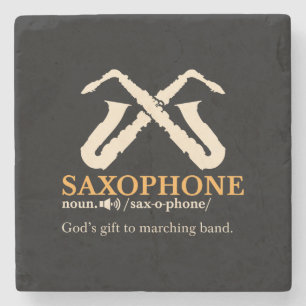 Saxophone - Saxophone Definition Stone Coaster