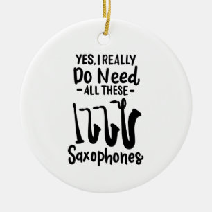 Saxophone - Saxophone Types Ceramic Ornament