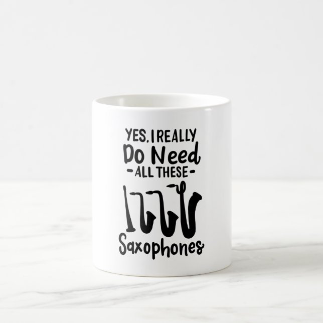 Saxophone - Saxophone Types Coffee Mug (Center)