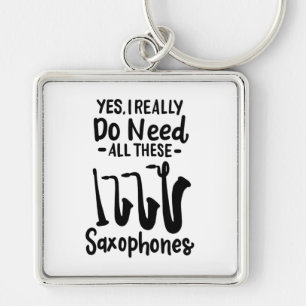 Saxophone - Saxophone Types Key Ring