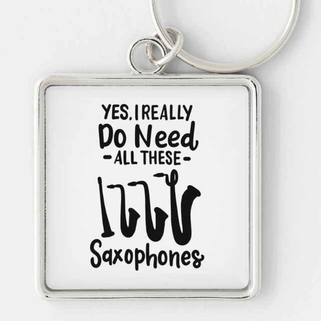 Saxophone - Saxophone Types Key Ring (Front)