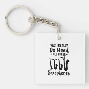 Saxophone - Saxophone Types Key Ring