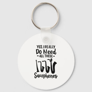 Saxophone - Saxophone Types Key Ring
