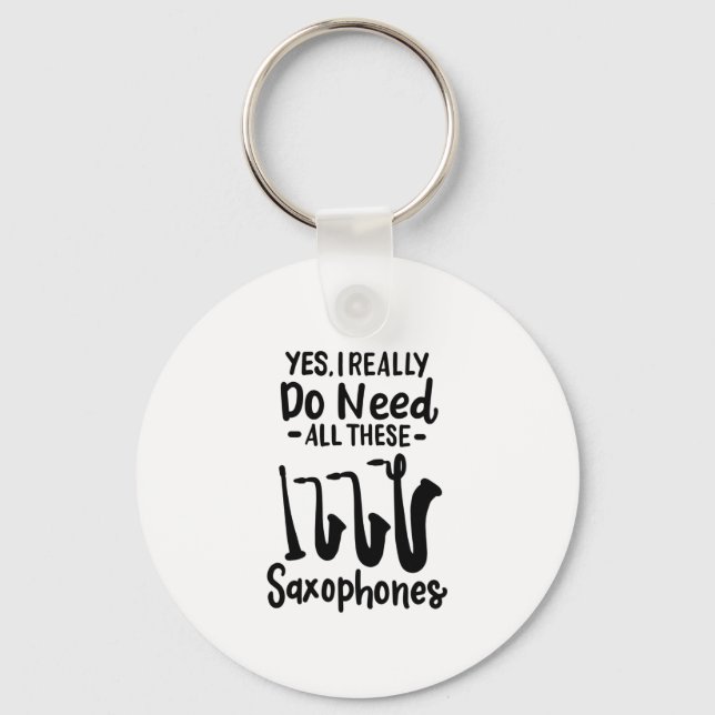 Saxophone - Saxophone Types Key Ring (Front)