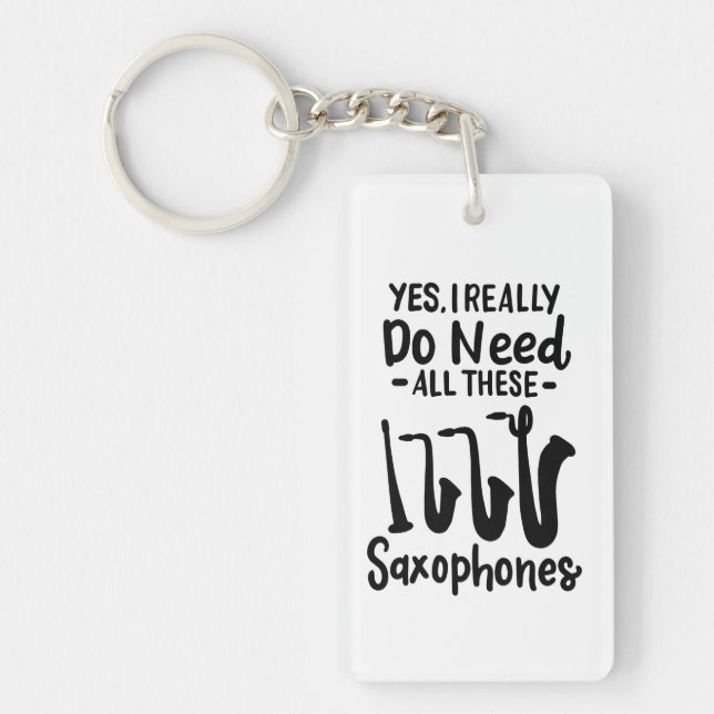 Saxophone - Saxophone Types Key Ring (Front)