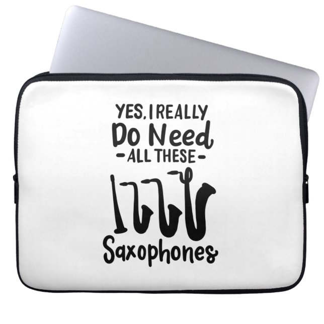 Saxophone - Saxophone Types Laptop Sleeve (Front)
