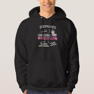 Saxophone Saxophonist Instrument Unicorn Hoodie