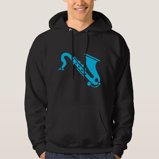 Saxophone - Sky Blue Hoodie (Front)