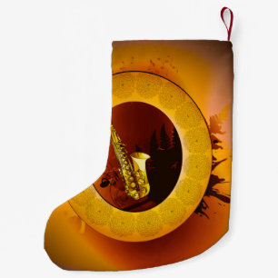 Saxophone Small Christmas Stocking