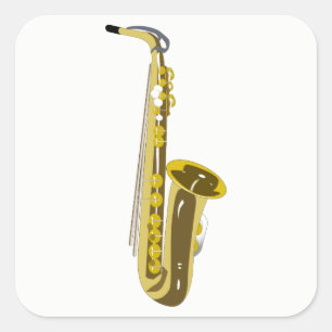 Saxophone Square Sticker