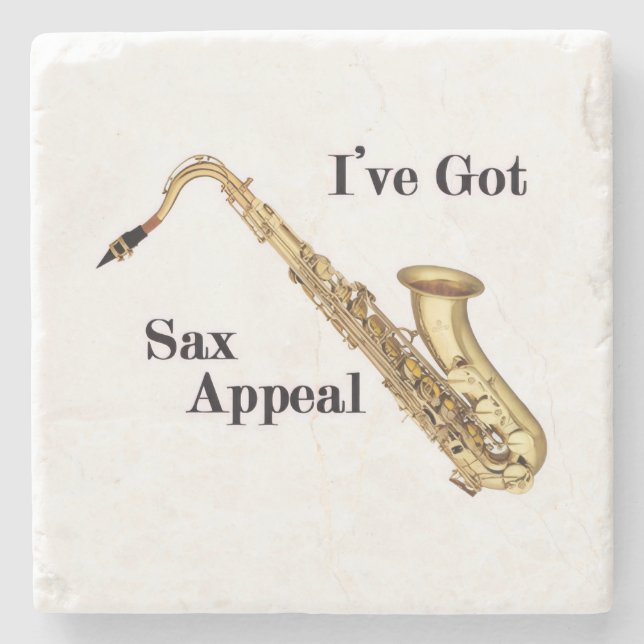 Saxophone Stone Coaster (Front)